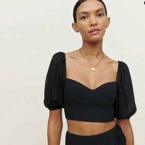 NWT Reformation Sinead Top Black M
